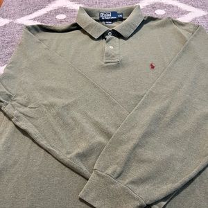 Mens RALPH LAUREN Long Sleeve Polo Green size XXL